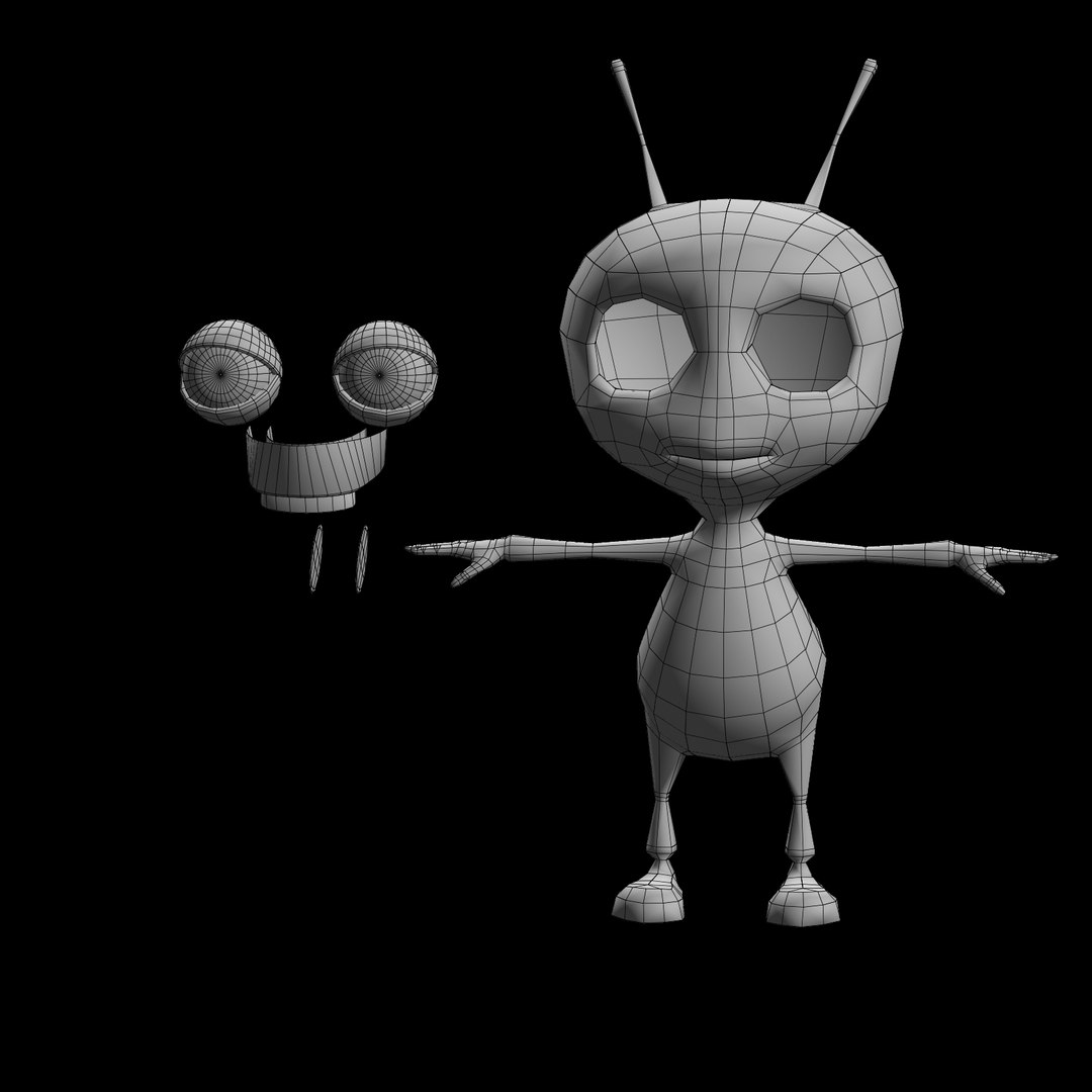 Cute Cartoon Bee Rigged 3d Model
