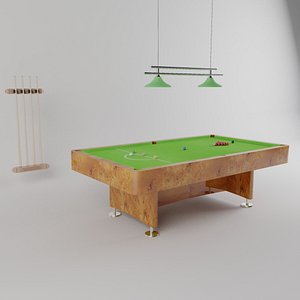 cues snooker table 3d max