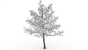 3D flower tree white color
