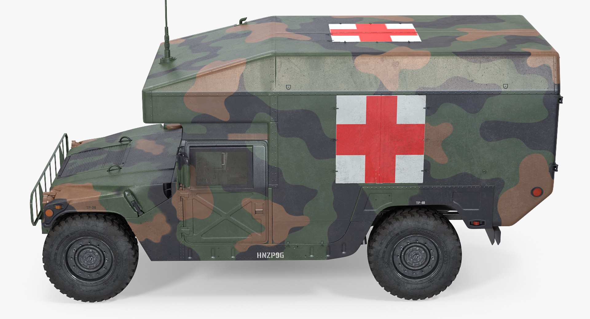 Ambulance Military Car Hmmwv 3d Fbx