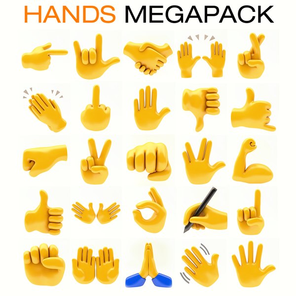 Hand Emoji Icon Set Hands Gestures Hand Emoticons Vector, 46% OFF