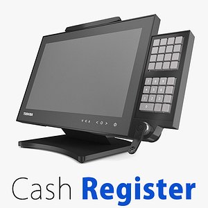 supermarket cash register 3d model