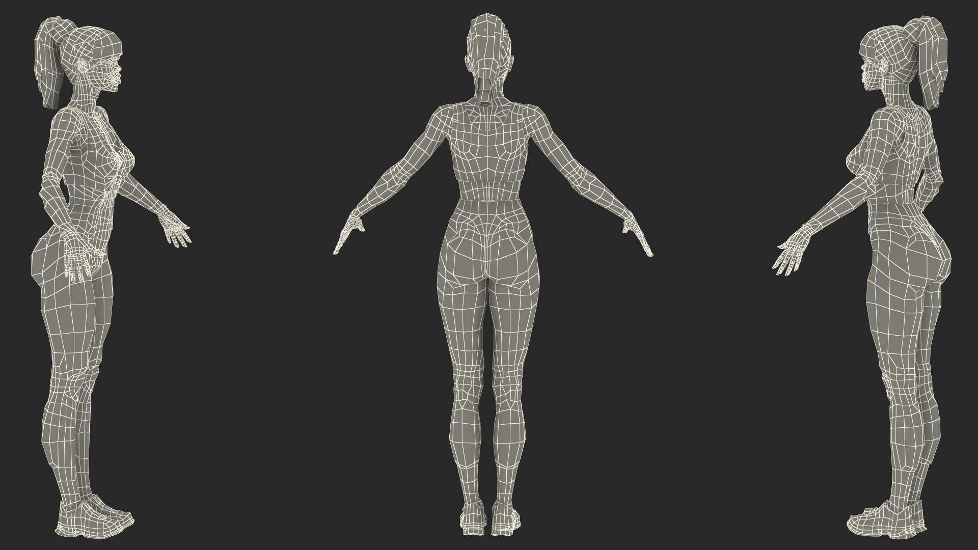 Light skin fitness woman rigged 3D model - TurboSquid 1664250