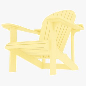 3D beach adirondack plastic chair