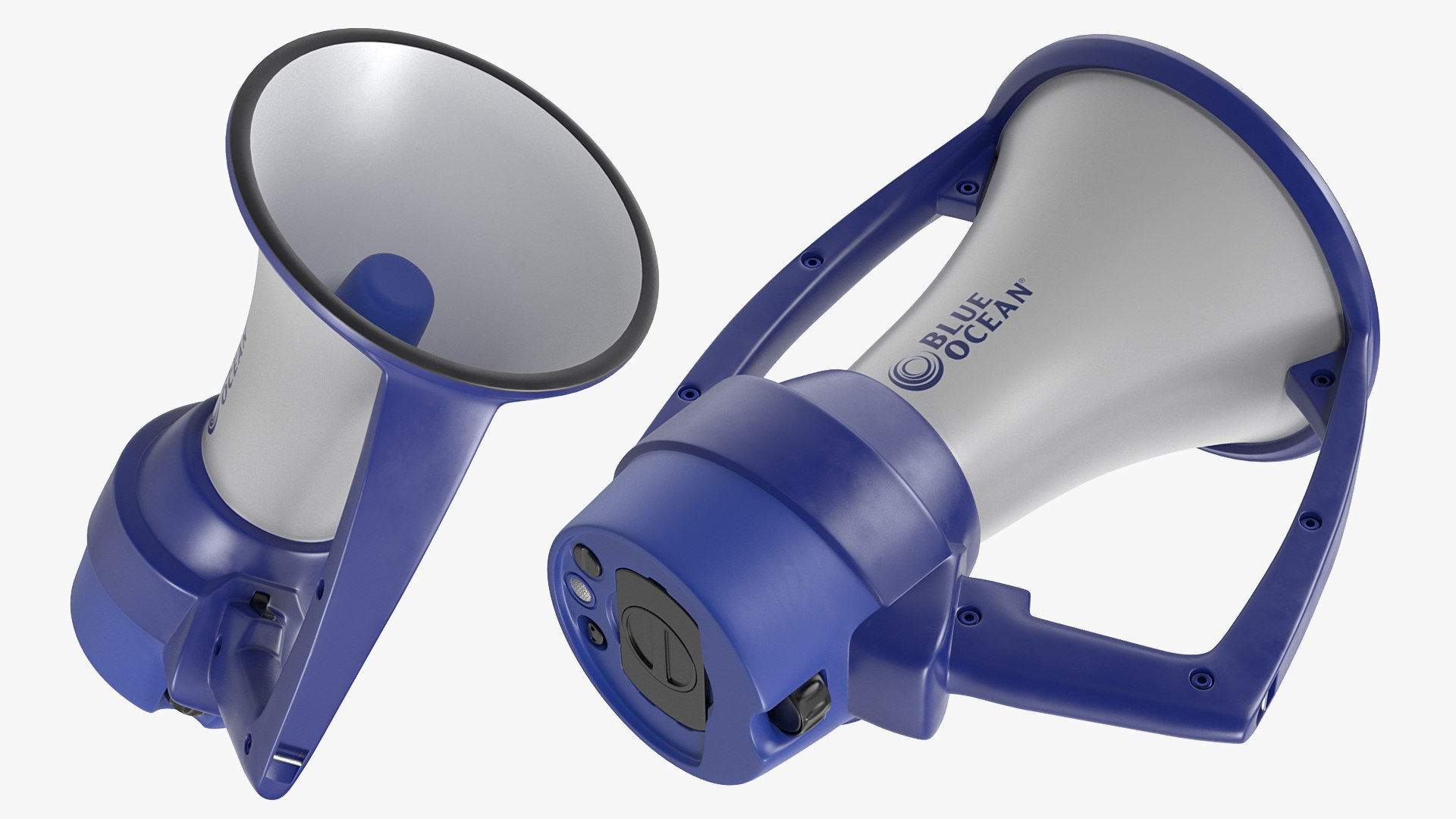 Blue Ocean Waterproof Megaphone 3D model preview