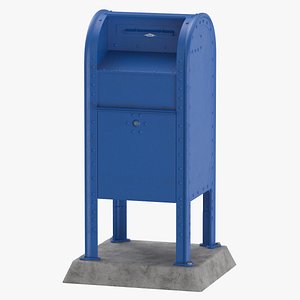 Postal Service Mailbox Clean and Dirty 3D model