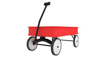 3D wagon carriage kid model