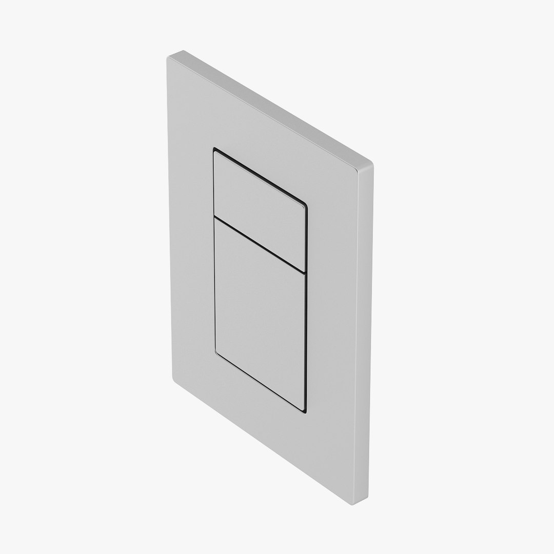 Wall Toilet Flush Button 3d Model