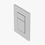 wall toilet flush button 3d model
