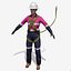 3D rig safety female worker model