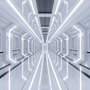 3D model Sci-Fi Futuristic Corridor Modular