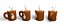 Juego de iconos de estudio acogedor en 3D: Taza y lámpara