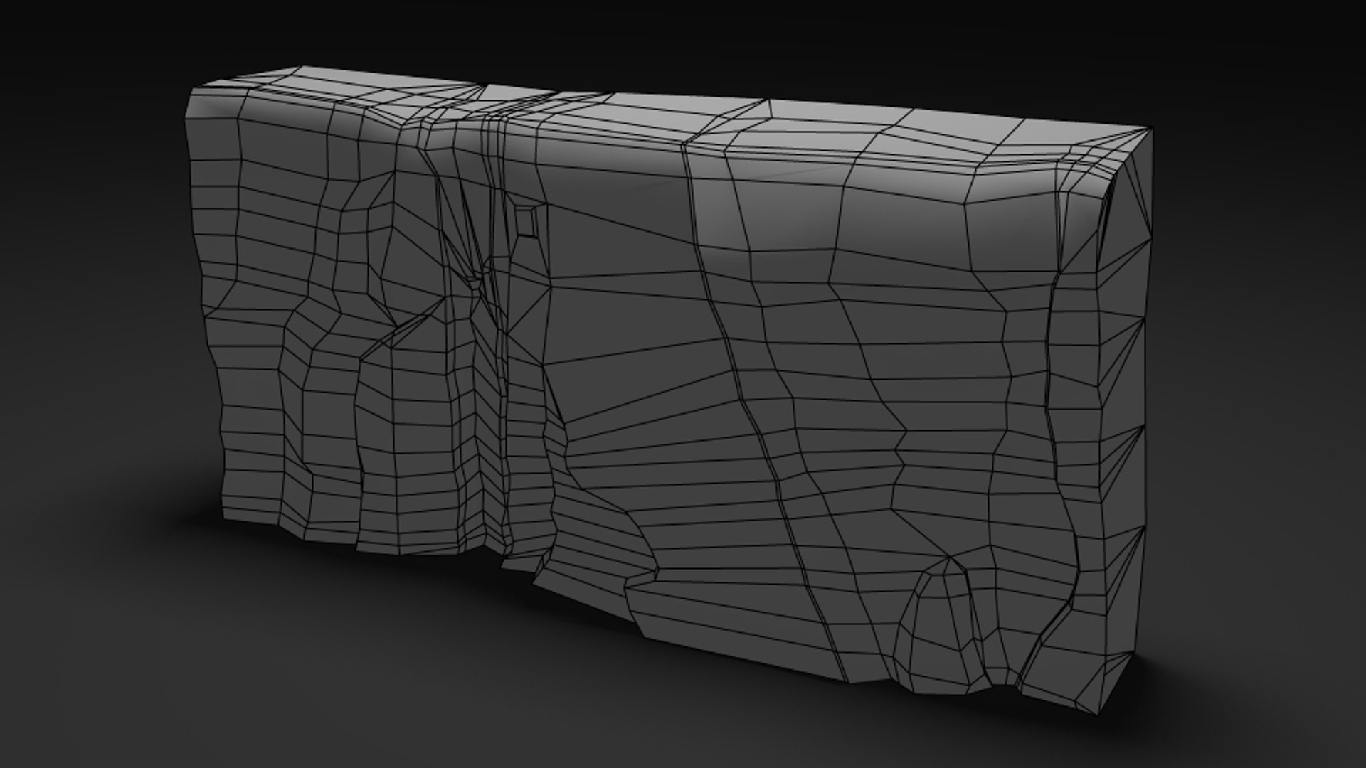 rock waterfall 3d model