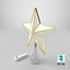 christmas star tree topper 3D model