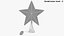 christmas star tree topper 3D model