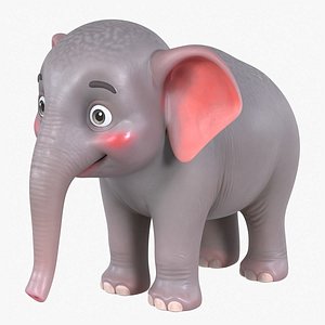 Baby Elephant Cartoon 3D