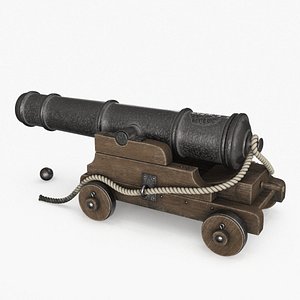 3D Vintage Cannon Mortar