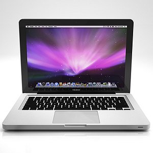 3d apple macbook led model