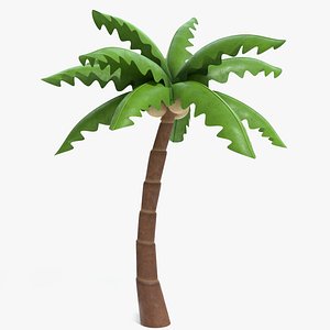 3D cartoon palm tree