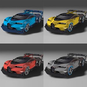 3D Bugatti Vision Gran Turismo model