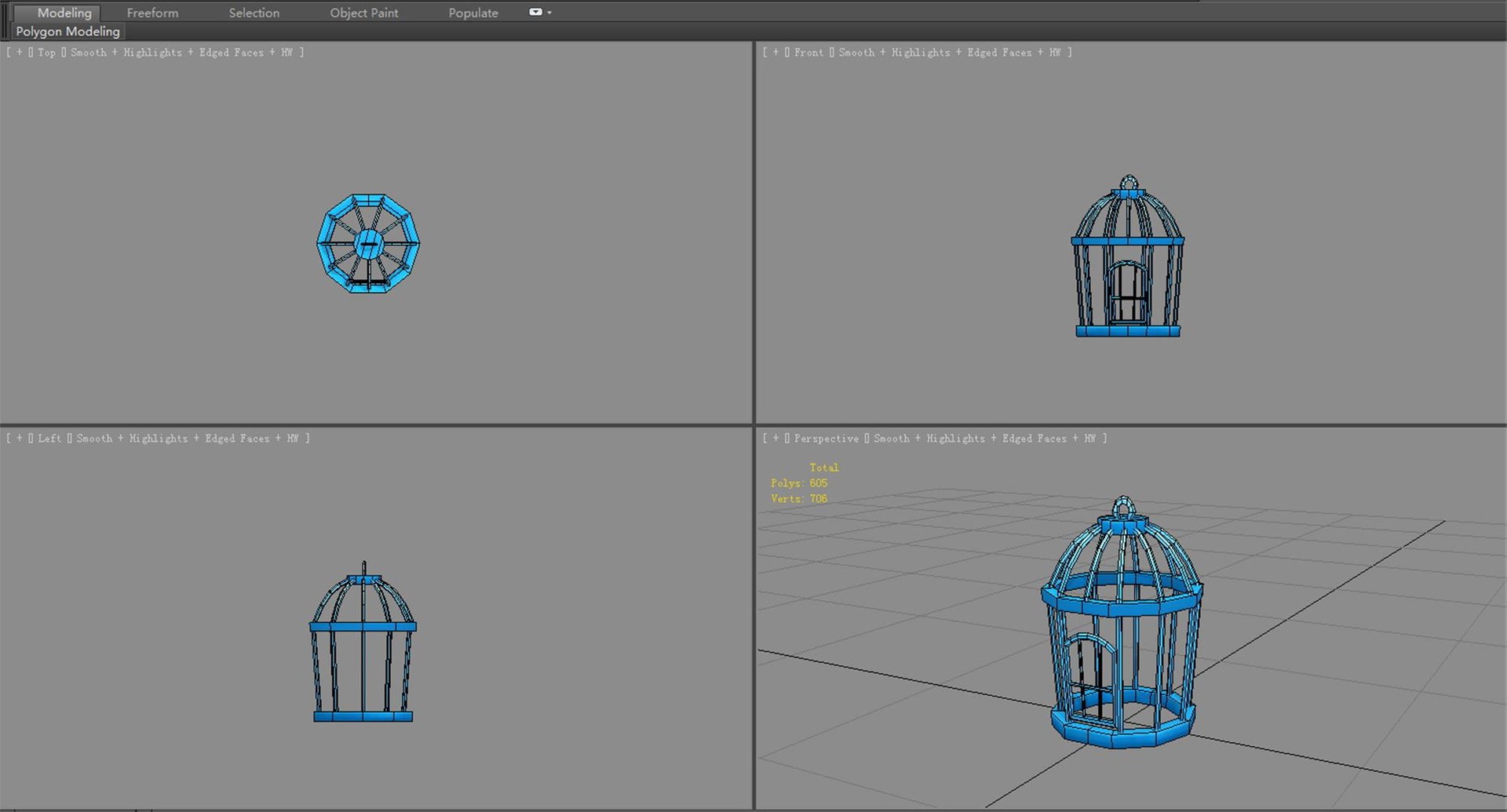 Cartoon Bird Cage Model TurboSquid 2109483