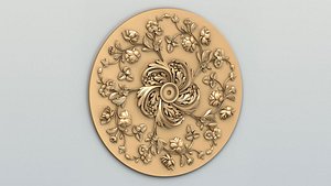 3D Round rosette 049