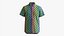 Camisa Manga Curta Masculina Mockup Listras Azuis