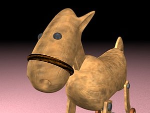 free c4d model cartoon hobble horse