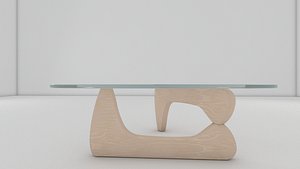 3D living room table NOGUCHII ISAMU NOGUCHI light wood model