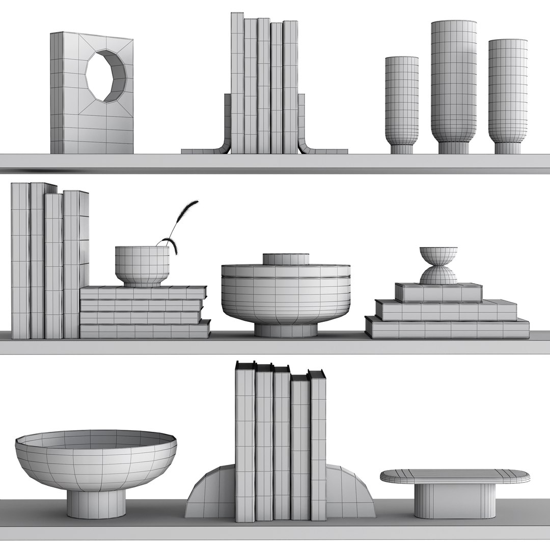 Decorative Set 01 Model - TurboSquid 1959266