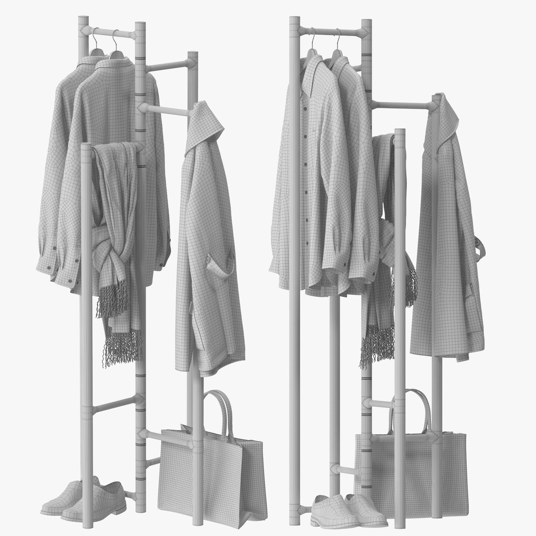 3D Ceiba Clothes Rack Model - TurboSquid 2332415