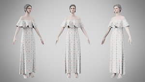 3D Dress 18 Abstract Pebble Repeat