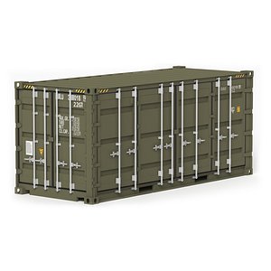 20 ft military containers 3D