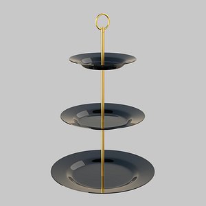 Round cake stand black