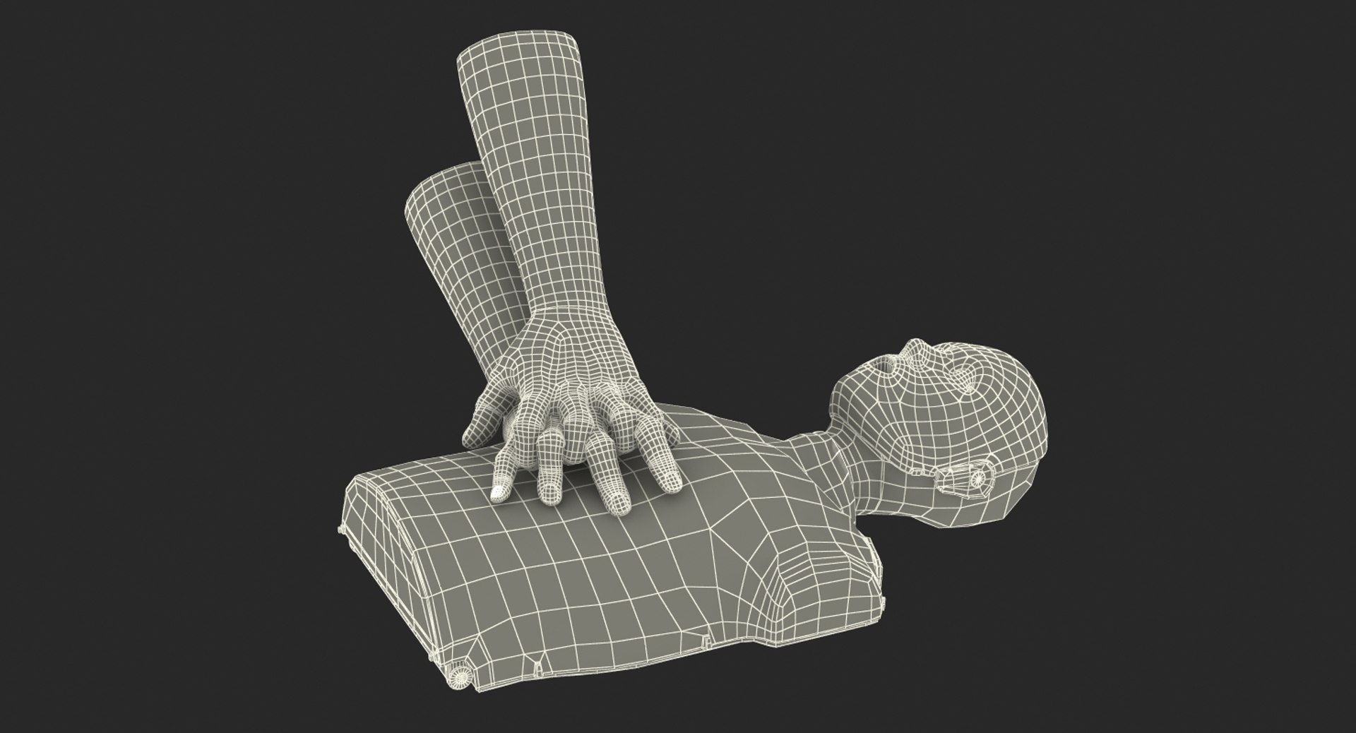 3D aid training cpr dummy TurboSquid 1541083