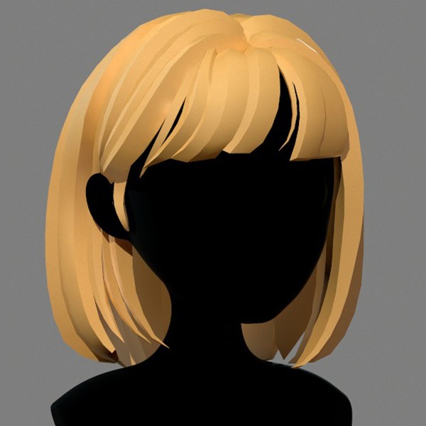 Personagem - Desenho Animado - Menina Cauda Cabelo 02 Modelo 3D