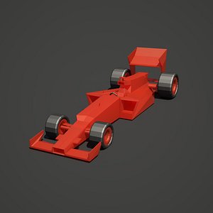 Low-Poly F1 Race Car