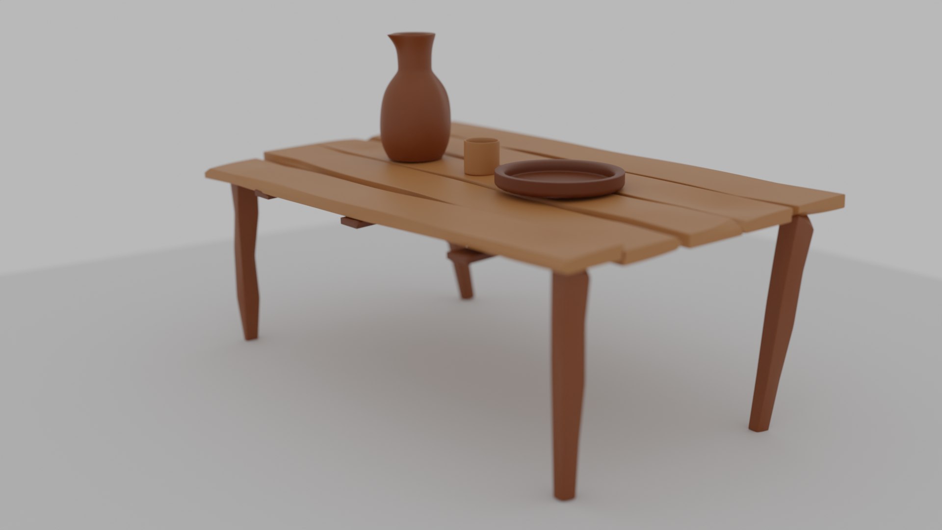 3D Rustic Farmhouse Table Model - TurboSquid 2001942