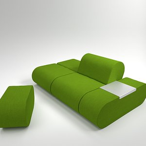 3D model interior soft line heart