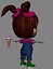 Mädchen Charakter Cartoon V1