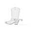 Botas vaqueras del oeste (modelo 3D PBR de baja poligonalidad)