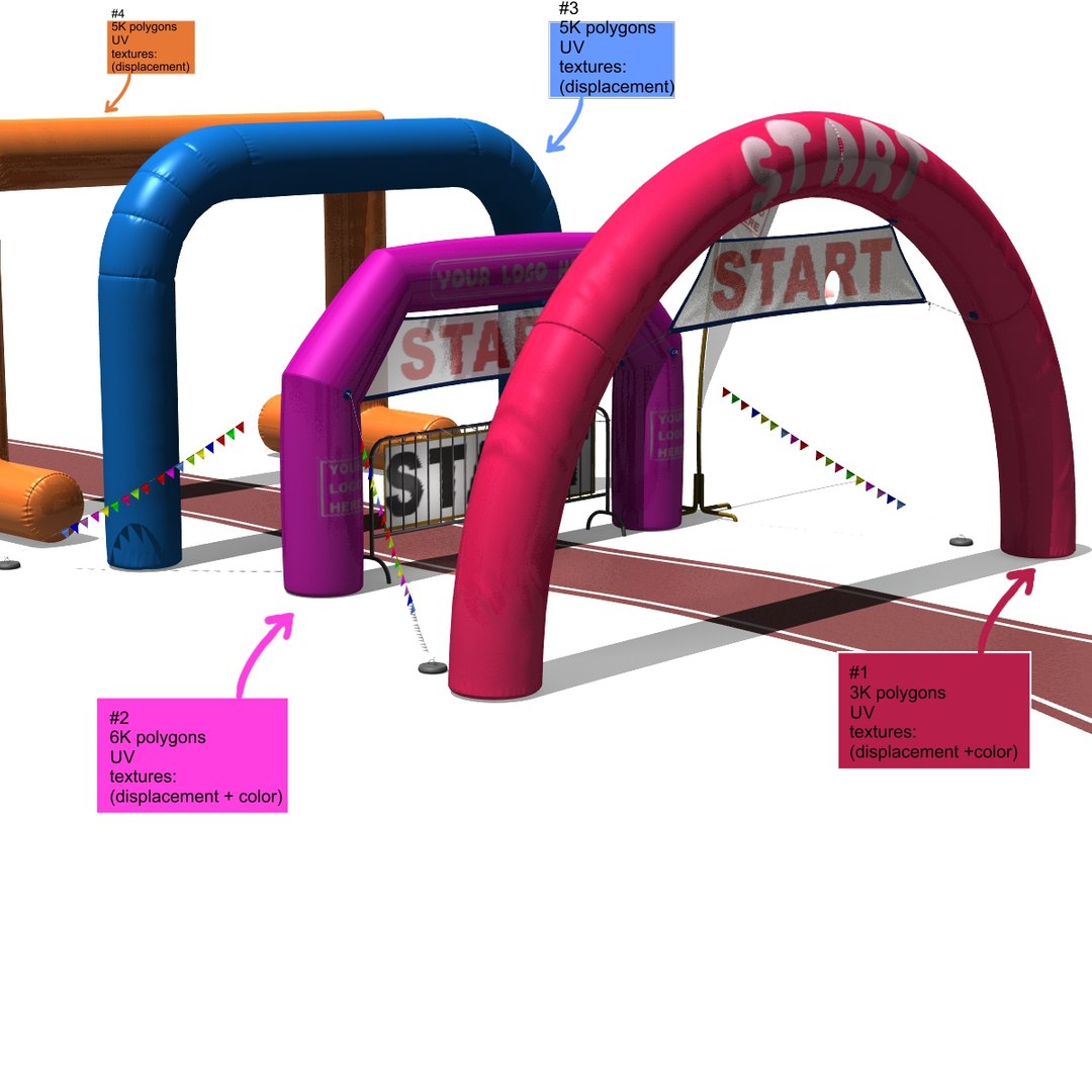 3D Inflatable Archways Arch - TurboSquid 1301843