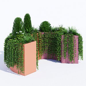 modular planters 3 3D model