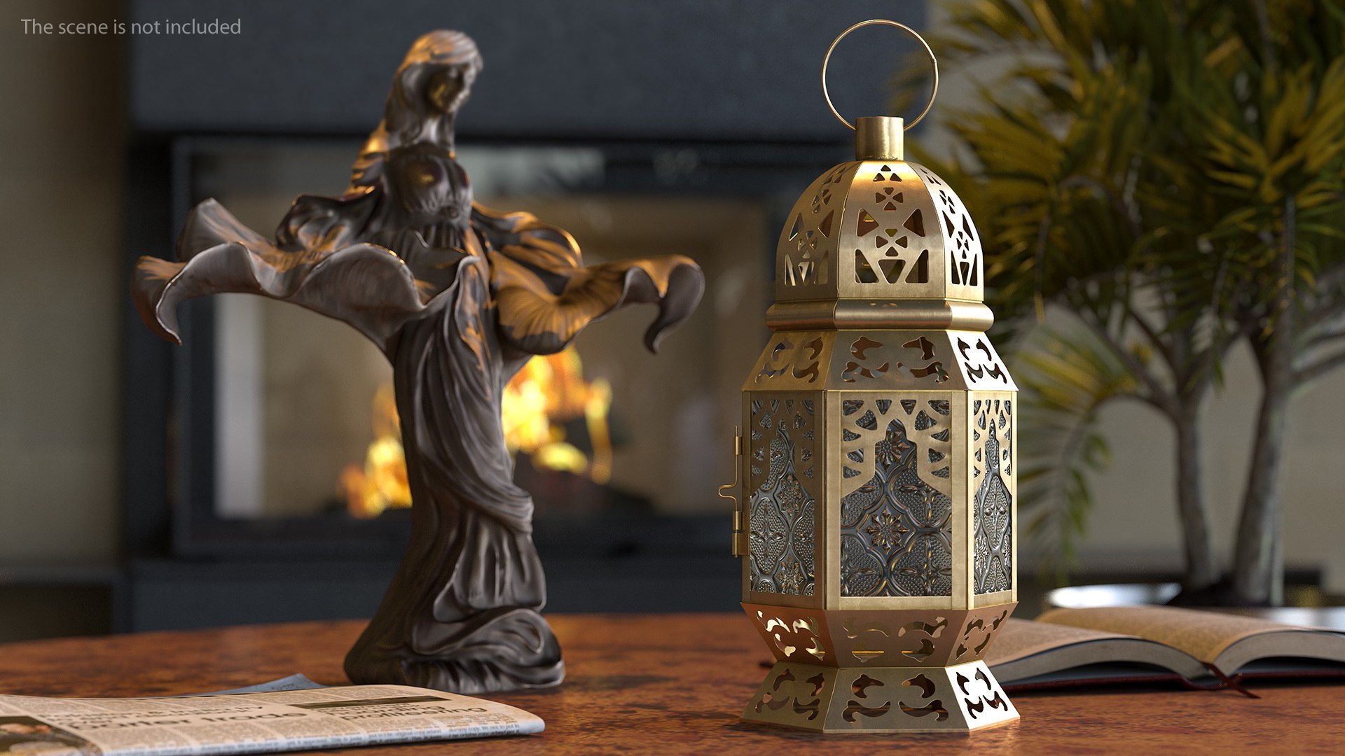 Metal Moroccan Lantern 3D model preview