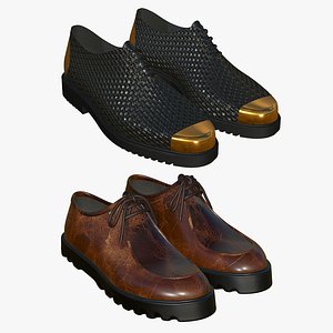 3D Leather Shoes Realistic V18 model