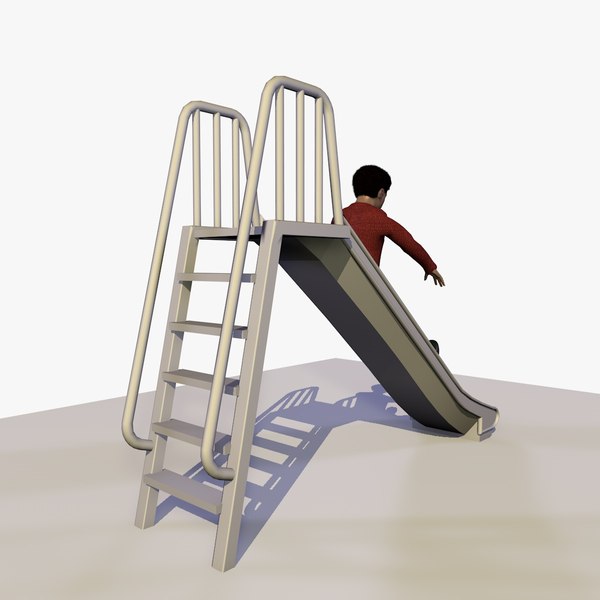 african boy playing slide c4d