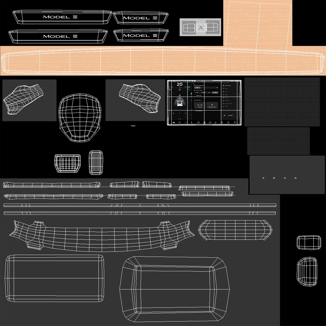 Tesla 3 Simple Interior 3D Model - TurboSquid 1220755