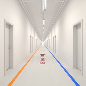 hallway realistic 3d max