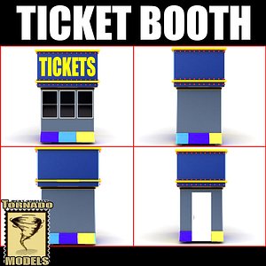 3dsmax ticket booth