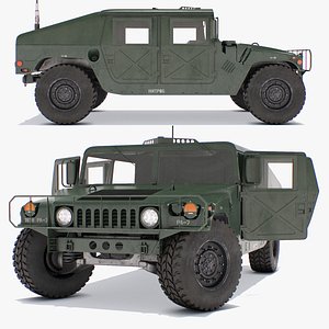 3D Military Humvee Rigged